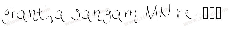grantha sangam MN re字体转换